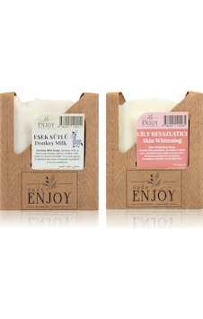 Suds Enjoy Doğal Eşek Sütlü + Cilt Beyazlatıcı El Yapımı Yüz, Saç ve Vücut Sabunu 2 x 100 G Suds Enjoy Doğal Eşek Sütlü + Cilt Beyazlatıcı El Yapımı Yüz, Saç ve Vücut Sabunu 2 x 100 G