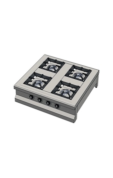 Csa Karacasan Set Üstü Dörtlü 4 Gözlü Doğalgazlı Ocak 100x100x25cm Csa Karacasan Set Üstü Dörtlü 4 Gözlü Doğalgazlı Ocak 100x100x25cm