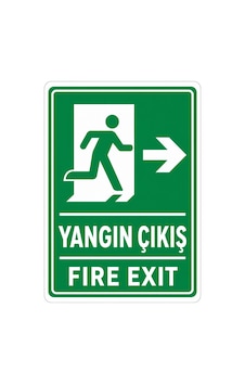 Yangın Çıkış 21x30cm Pvc Isg Levha Yangın Çıkış 21x30cm Pvc Isg Levha