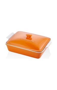 Rossallını Lıfe Dikdörtgen Kapaklı Turuncu Fırın Kabı 33x23x7 Cm Turuncu Rossallını Lıfe Dikdörtgen Kapaklı Turuncu Fırın Kabı 33x23x7 Cm Turuncu