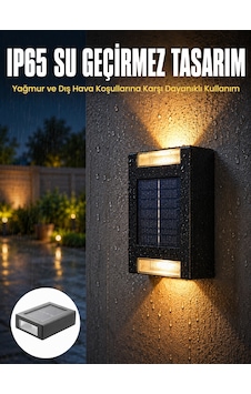 Yeni Model Solar Çift Taraflı Duvar Lambası Dekoratif Duvar Lambası Yeni Nesil Siyah Yeni Model Solar Çift Taraflı Duvar Lambası Dekoratif Duvar Lambası Yeni Nesil Siyah