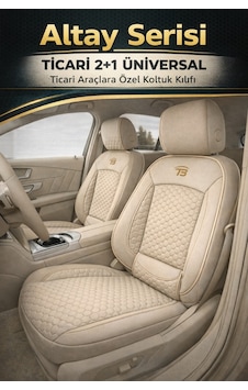 Ford Focus Trend 2012-2018 2+1 Arka Sırt Oturak Uyumlu Altay Serisi Bej Koltuk Kılıfı