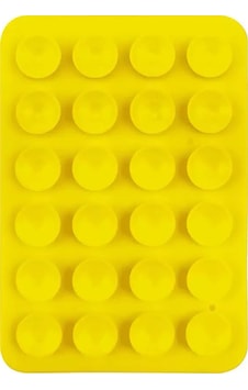 Öpücüklü 02 Çift Taraflı Silikon Telefon Tutucu 6,50cm X 10cm Sarı Öpücüklü 02 Çift Taraflı Silikon Telefon Tutucu 6,50cm X 10cm Sarı