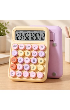 Renkli Hesap Makinesi Açık Pembe Renkli Hesap Makinesi Açık Pembe