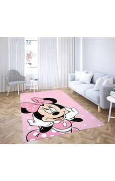 Pembe Mini Kalın Taban Çocuk Oda Halısı Açık Pembe - Pembe
