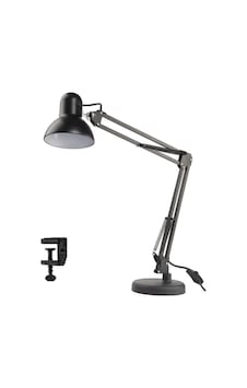 Siyah Ayarlanabilir Yaylı Kol Meta Masa Lambası E27, Ip20, 220v + Masa Bağlantı Aparatı Fe6eb Siyah Ayarlanabilir Yaylı Kol Meta Masa Lambası E27, Ip20, 220v + Masa Bağlantı Aparatı Fe6eb