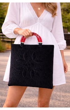 Ky Atelier Siyah Kadife Askılı Kapitone Portföy Çanta- El Yapımı Clutch- Abiye & Günlük Kullanım- Şık Kadın Çanta Kadife Siyah