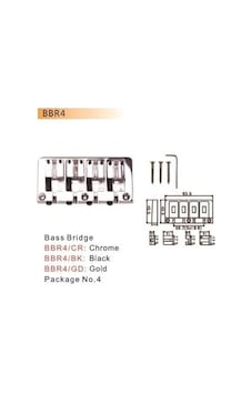 Valencia Bbr4bk Bas Gitar Köprüsü Siyah Dr. Parts 4 Telli - 93.5mm - Ağır Kütle Valencia Bbr4bk Bas Gitar Köprüsü Siyah Dr. Parts 4 Telli - 93.5mm - Ağır Kütle
