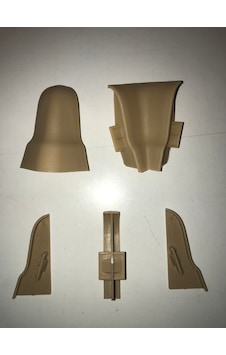 Laminat Parke Süpürgelik Köşe Bağlantı Aparatı 6 Cm Sütlü Kahve