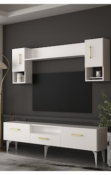 180dhdtüç2ba Eros Tv Ünitesi Takımı Altın - Beyaz 180dhdtüç2ba Eros Tv Ünitesi Takımı Altın - Beyaz