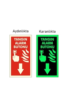 Fotolümen ( Fosforlu ) Yangın Alarm Butonu Levhası 12x25 cm Fotolümen ( Fosforlu ) Yangın Alarm Butonu Levhası 12x25 cm