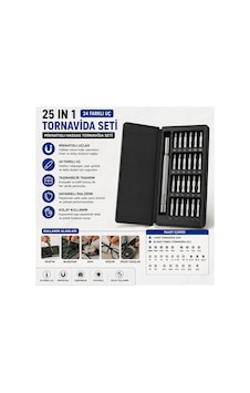 25 Parça Hassas Tornavida Seti 24 Farklı Uçlu Mıknatıslı Mini Tornavida Tamir Takımı Özel Kutulu - 899505986 25 Parça Hassas Tornavida Seti 24 Farklı Uçlu Mıknatıslı Mini Tornavida Tamir Takımı Özel Kutulu - 899505986