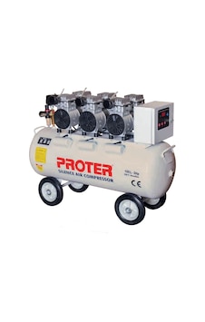 Proter 3 HP 8 Bar 100 LT Sessiz Yağsız Hava Kompresörü Proter 3 HP 8 Bar 100 LT Sessiz Yağsız Hava Kompresörü