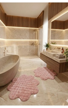 Villadia Home Textile Bubble Papatya Set Banyo Paspası 2'li Set Pofuduk Yumuşak Peluş Kaymaz Taban Yıkanabilir Dekoratif Banyo Halısı Paspası Pembe Villadia Home Textile Bubble Papatya Set Banyo Paspası 2'li Set Pofuduk Yumuşak Peluş Kaymaz Taban Yıkanabilir Dekoratif Banyo Halısı Paspası Pembe