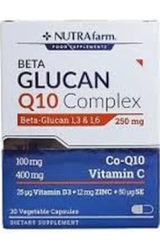 Nutrafarm Beta Glucan Q 10 Complex 30 Kapsül Diğer