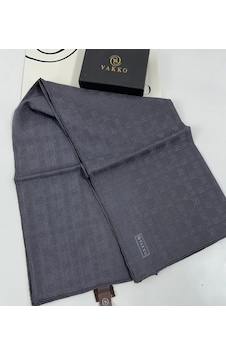 Vakko 90x90 Pamuk Jakarlı Eşarp - 05469 - 90 X 90 / Füme Füme