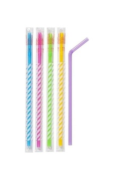 Jelatin Sargılı Renkli Körüklü Pipet 100 Adet Diğer