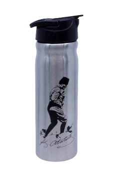 500 Ml Çelik Pipetli Atatürk Baskılı Suluk Matara Çok Renkli 500 Ml Çelik Pipetli Atatürk Baskılı Suluk Matara Çok Renkli