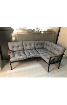 Miami Köşe Koltuk Takımı , 2+2 Balkon-bahçe-çay Seti-mutfak Köşesi Gri Miami Köşe Koltuk Takımı , 2+2 Balkon-bahçe-çay Seti-mutfak Köşesi Gri