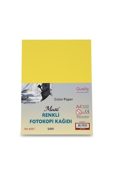 Masis A4 Renkli Fotokopi Kağıdı 100 Lü Sarı Masis A4 Renkli Fotokopi Kağıdı 100 Lü Sarı