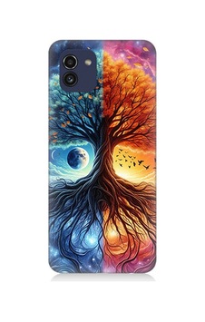 Samsung Galaxy A03 Uyumlu Hayat Ağacı Ve Gece Gündüz Desenli Silikon Kılıf Çok Renkli Samsung Galaxy A03 Uyumlu Hayat Ağacı Ve Gece Gündüz Desenli Silikon Kılıf Çok Renkli
