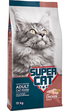 Super Cat Tavuklu Yetişkin Kedi Maması 15 KG Super Cat Tavuklu Yetişkin Kedi Maması 15 KG