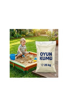 25kg Doğal Yıkanmış Elenmiş Kurutulmuş Oyun Kumu, Plaj Kumu, Kum Havuzu Kumu Bej