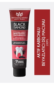 Arap Makyaj Dünyası Black Diamond Aktif Karbon Beyazlatıcı Diş Macunu 100 ML Arap Makyaj Dünyası Black Diamond Aktif Karbon Beyazlatıcı Diş Macunu 100 ML