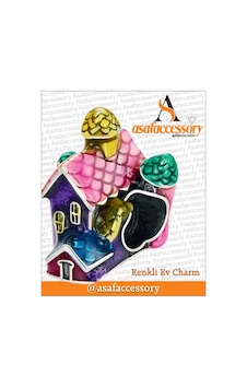 Renkli Ev Charm / Gümüş Kaplama 83601727 Renkli Ev Charm / Gümüş Kaplama 83601727
