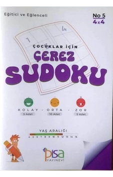Pisa Çocuklar İçin Çerez Sudoku No 5 - 4 X 4