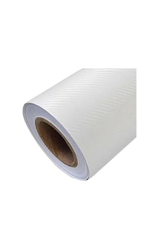 Beyaz 3d Karbon Folyo, Hava Kanallı Araç Kaplama Folyosu 152 Cm X 152 X 20 Cm