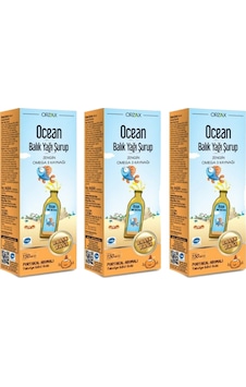 Ocean Balık Yağı Şurup Portakal Aromalı 150 ML 3 Adet Ocean Balık Yağı Şurup Portakal Aromalı 150 ML 3 Adet