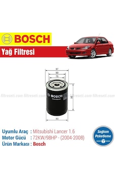 Mitsubishi Lancer 1.6 Bosch Yağ Filtresi 2004-2008 Mitsubishi Lancer 1.6 Bosch Yağ Filtresi 2004-2008
