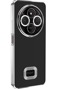 Xiaomi Redmi 14c 4g Kılıf Kamera Korumalı Logo Gösteren Zore Omega Kapak Gümüş