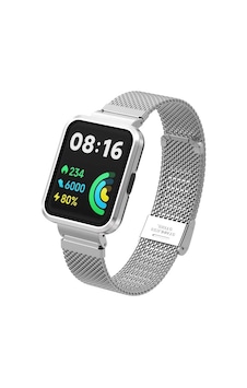 Xiaomi Redmi Watch 2 Lite Uyumlu Krd-66 Metal Omsy Kordon-gümüş Xiaomi Redmi Watch 2 Lite Uyumlu Krd-66 Metal Omsy Kordon-gümüş