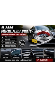 Volkswagen Passat 9 Mm Nikelaj Şerit 5 Metre Yapışkanlı Volkswagen Passat 9 Mm Nikelaj Şerit 5 Metre Yapışkanlı