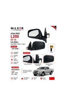 Mitsubishi L200 Dikiz Ayna Dış Sol 2007-2014 3fişli Mitsubishi L200 Dikiz Ayna Dış Sol 2007-2014 3fişli