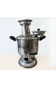 Saygılı 4 Litre Paslanmaz Krom Semaver Kömür Semaveri Saygılı 4 Litre Paslanmaz Krom Semaver Kömür Semaveri