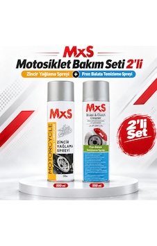 Mxs Motosiklet Bakım Seti 2 Li Zincir Yağlama Spreyi + Fren Balata Temizleme Spreyi 500 Ml Mxs Motosiklet Bakım Seti 2 Li Zincir Yağlama Spreyi + Fren Balata Temizleme Spreyi 500 Ml