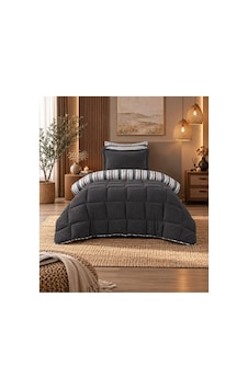 Tek Kişilik Uyku Seti Sherpa Comforter Antrasit Antrasit Tek Kişilik Uyku Seti Sherpa Comforter Antrasit Antrasit