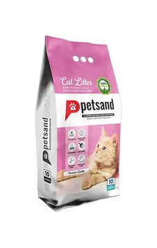 Petsand Bebek Pudralı Kokulu Topaklaşan Bentonit Kedi Kumu 10 L Petsand Bebek Pudralı Kokulu Topaklaşan Bentonit Kedi Kumu 10 L