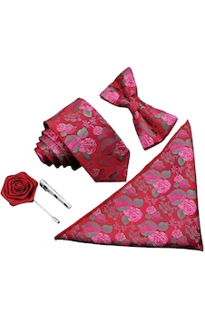 Omark Cotton Kravat Seti No3 Kırmızı Omark Cotton Kravat Seti No3 Kırmızı