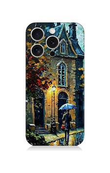 Apple Uyumlu iPhone 15 Pro Max Sonbahar Evi Desenli Silikon Kılıf Silikon Apple Uyumlu iPhone 15 Pro Max Sonbahar Evi Desenli Silikon Kılıf Silikon