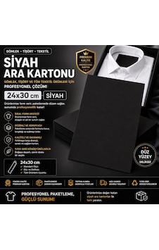 Premium Siyah Gömlek Ara Kartonu 24x30 Cm 1000'li Kazak, Tişört Ve Tekstil Ürünleri İçin Premium Siyah Gömlek Ara Kartonu 24x30 Cm 1000'li Kazak, Tişört Ve Tekstil Ürünleri İçin