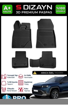 S-dizayn Jeep Compass 3d Pro Havuzlu Paspas 2026 Üzeri A+ Kalite