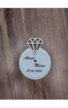 Lavanta Tasarım 25 Adet Elmas Yüzük Magnet Lavanta Tasarım 25 Adet Elmas Yüzük Magnet