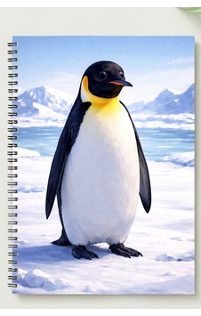 Penguen A5 Metal Spiralli Çizgisiz Kalın Bristol Kapak Penguen Defter Çok Renkli Penguen A5 Metal Spiralli Çizgisiz Kalın Bristol Kapak Penguen Defter Çok Renkli