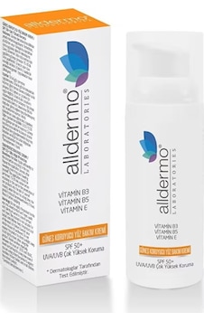 Alldermo Güneş Koruyucu Yüz Bakım Kremi Spf50+ 50 Ml Alldermo Güneş Koruyucu Yüz Bakım Kremi Spf50+ 50 Ml