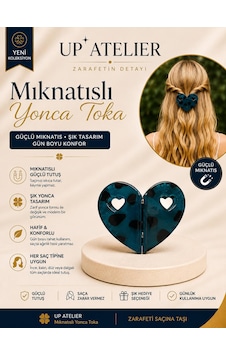 Mıknatıslı Kemik Kalp Toka 5,5cm Lacivert