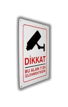 Metal Uyarı Ve Yönlendirme Levhaları 25x36 7/24 Kamera